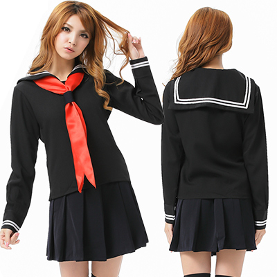 ストベリ☆ クールに着れるブラックセーラー服